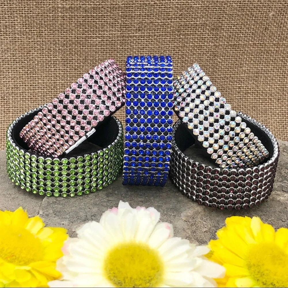 🌼 Rhinestone Strap Magnetic Bracelet